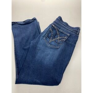 Wrangler Q-Baby Women's Jeans No‎ gap waist Bootcut Western sz 15/16x32